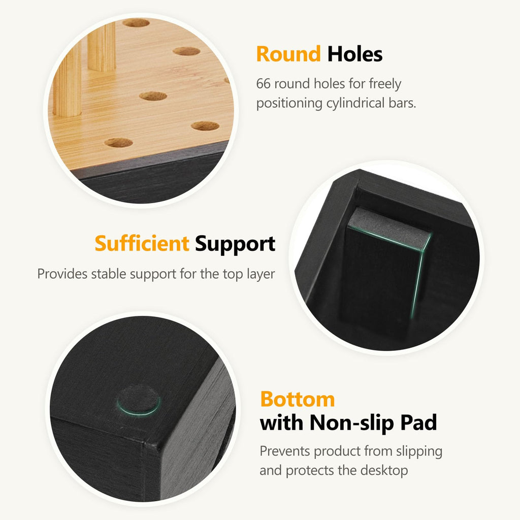 Homde Bamboo Charging Station Organizer with Drawer for Multiple Devices-Homde
