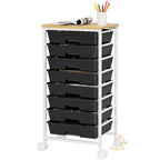 Homde Rolling Storage Drawer Cart with 8 Drawers and Lockable Wheels-Homde