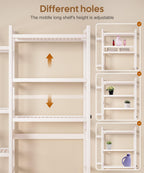 Homde Bamboo Over-the-Toilet Storage Rack with 2 Baskets and Adjustable Shelf-Homde