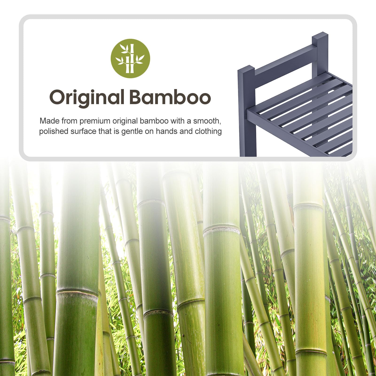 Homde Over The Toilet Storage Rack with Basket and Drawer, Adjustable 4-Tier Bamboo