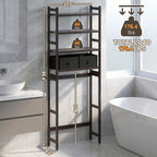 Homde Over The Toilet Storage Rack with Basket and Drawer, Adjustable 4-Tier Bamboo