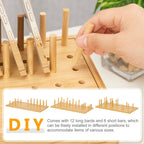 Homde Bamboo Charging Station Organizer with Drawer for Multiple Devices-Homde