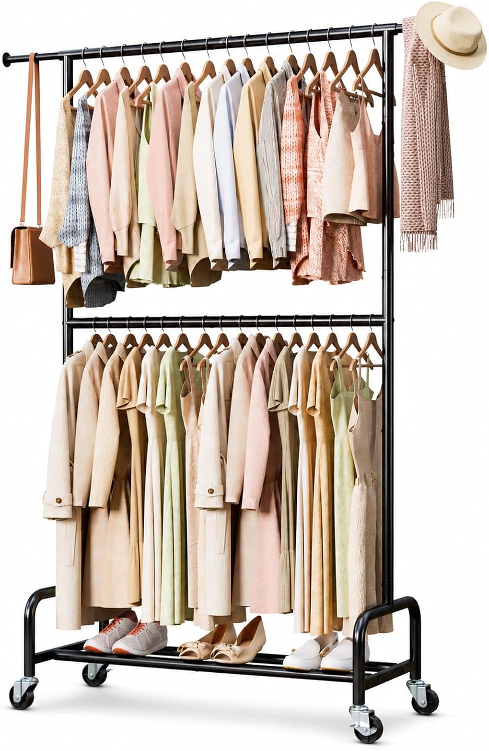 Homde Sturdy Clothes Rack for Bedroom: 462 lbs Heavy Duty Capacity