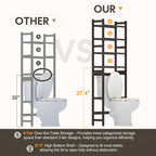 Homde Over The Toilet Storage Rack with Basket and Drawer, Adjustable 4-Tier Bamboo