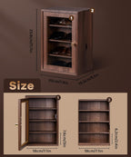 Homde Wooden Sunglass Organizer with Drawer and Clear Window-Homde