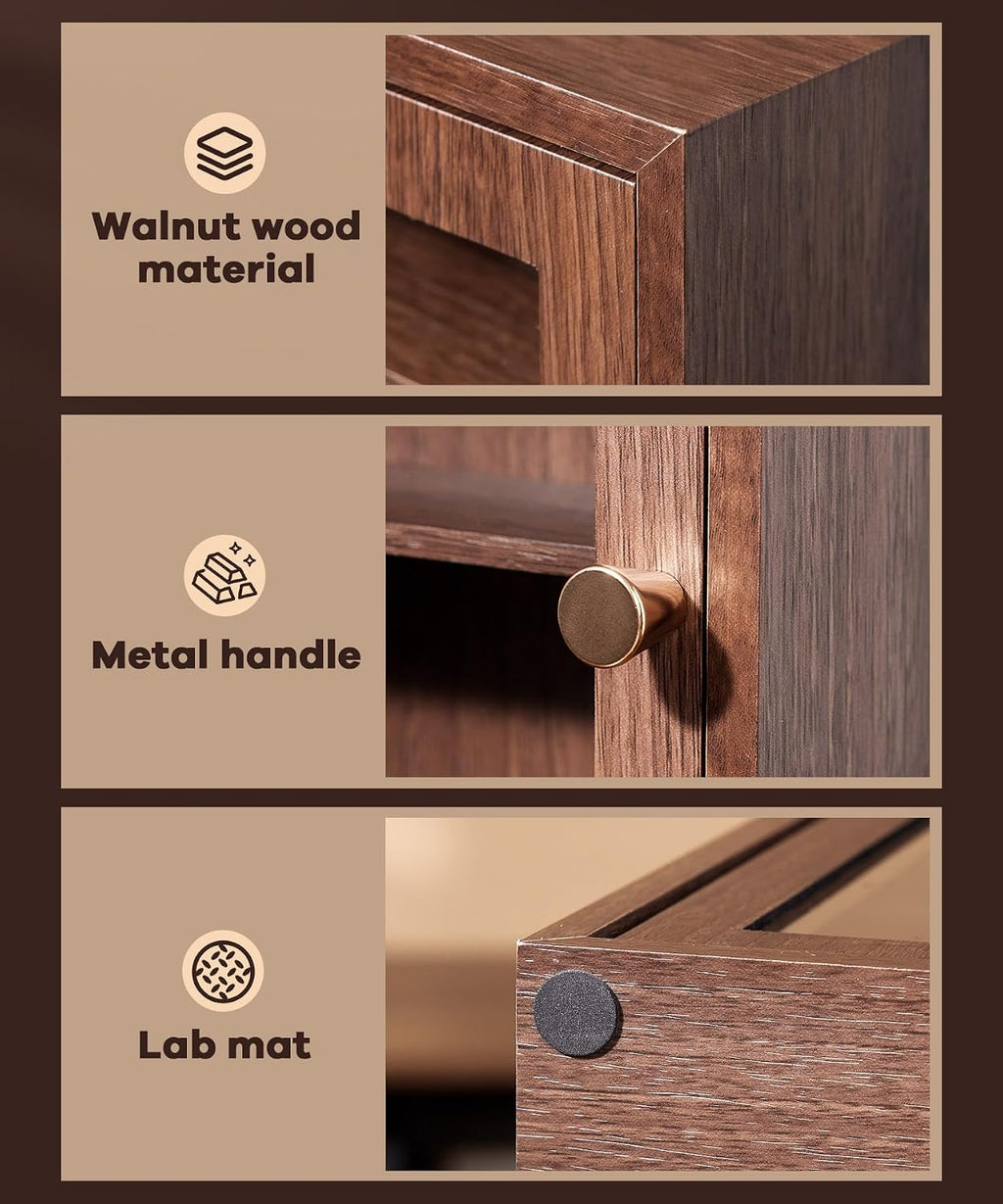 Homde Wooden Sunglass Organizer with Drawer and Clear Window-Homde