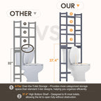 Homde Over The Toilet Storage Rack with Basket and Drawer, Adjustable 4-Tier Bamboo