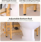Homde Over The Toilet Storage Rack with Basket and Drawer, Adjustable 4-Tier Bamboo