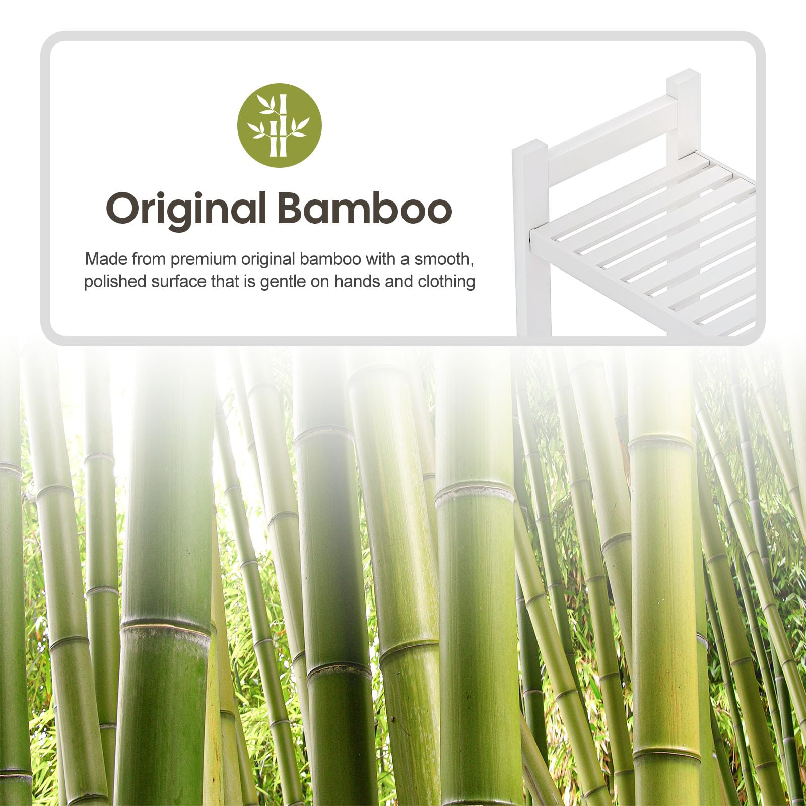 Homde Over The Toilet Storage Rack with Basket and Drawer, Adjustable 4-Tier Bamboo