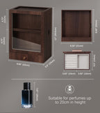 Homde Wooden Cologne Organizer with Drawers and Clear Display Window-Homde