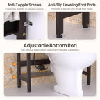 Homde Over The Toilet Storage Rack with Basket and Drawer, Adjustable 4-Tier Bamboo