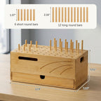 Homde Bamboo Charging Station Organizer with Drawer for Multiple Devices-Homde