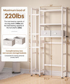 Homde Bamboo Over-the-Toilet Storage Rack with 2 Baskets and Adjustable Shelf-Homde