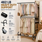 Homde Sturdy Clothes Rack for Bedroom: 462 lbs Heavy Duty Capacity