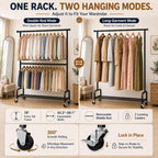 Homde Sturdy Clothes Rack for Bedroom: 462 lbs Heavy Duty Capacity