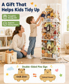 Homde Stuffed Animal Storage Organizer with Wheels, 54" Plush Toy Holder-Homde