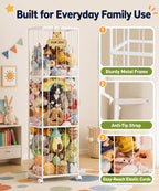 Homde Stuffed Animal Storage Organizer with Wheels, 54" Plush Toy Holder-Homde