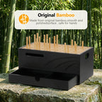Homde Bamboo Charging Station Organizer with Drawer for Multiple Devices-Homde