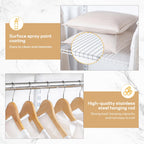 Homde Wall Mounted Closet Organizer System, Adjustable 4–8 ft Wardrobe Kit-Homde