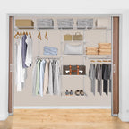 Homde Wall Mounted Closet Organizer System, Adjustable 4–8 ft Wardrobe Kit-Homde