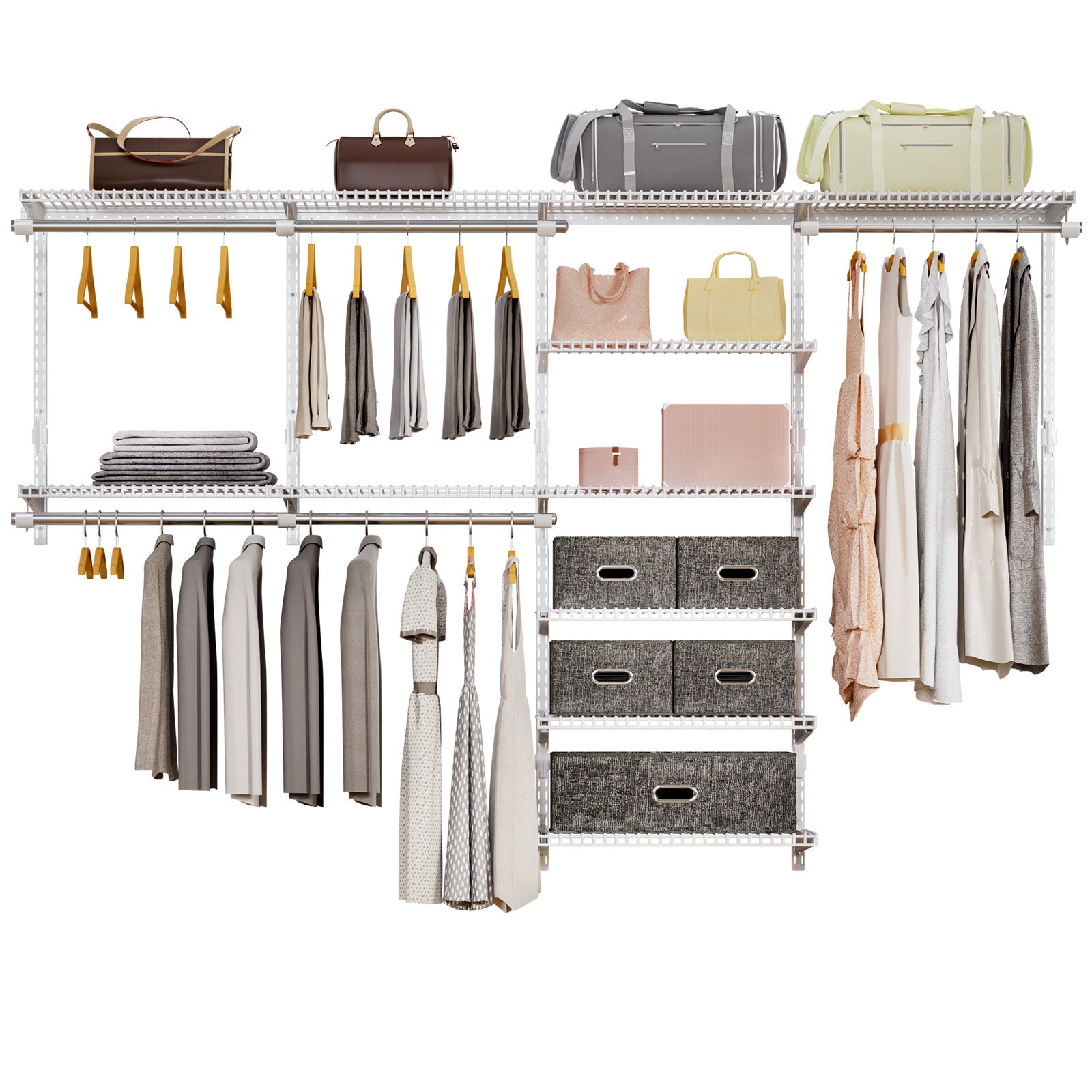 Wall Mounted Wire Closet Organizer System-Homde