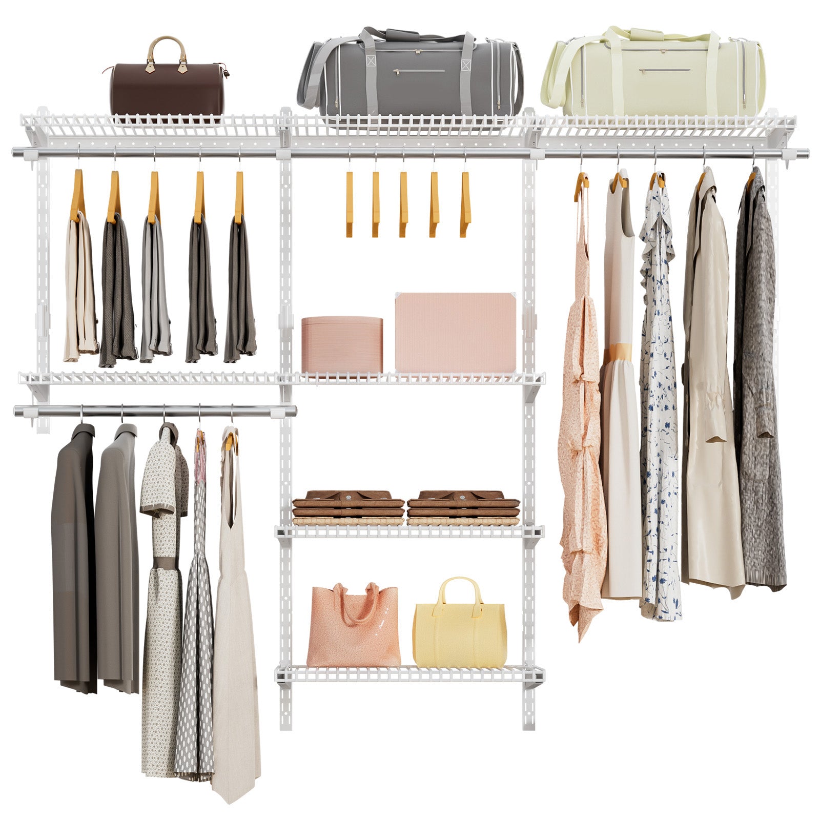 Wall Mounted Wire Closet Organizer System-Homde