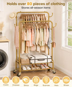 Double Clothes Rack-HS002-Homde