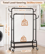 Double Clothes Rack-HS002-Homde