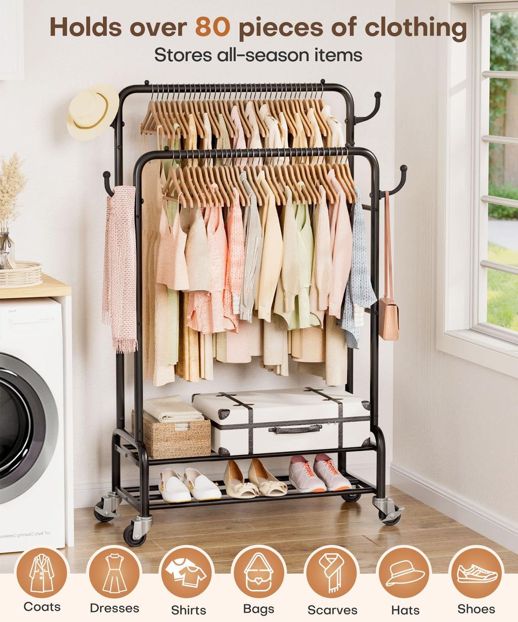 Double Clothes Rack-HS002-Homde