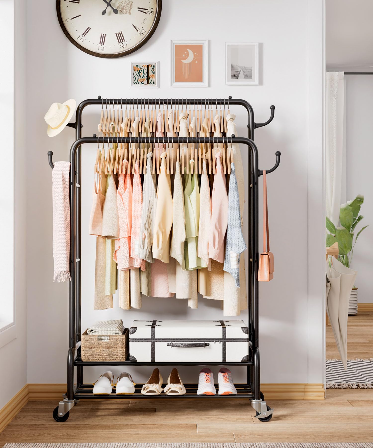 Double Clothes Rack-HS002-Homde