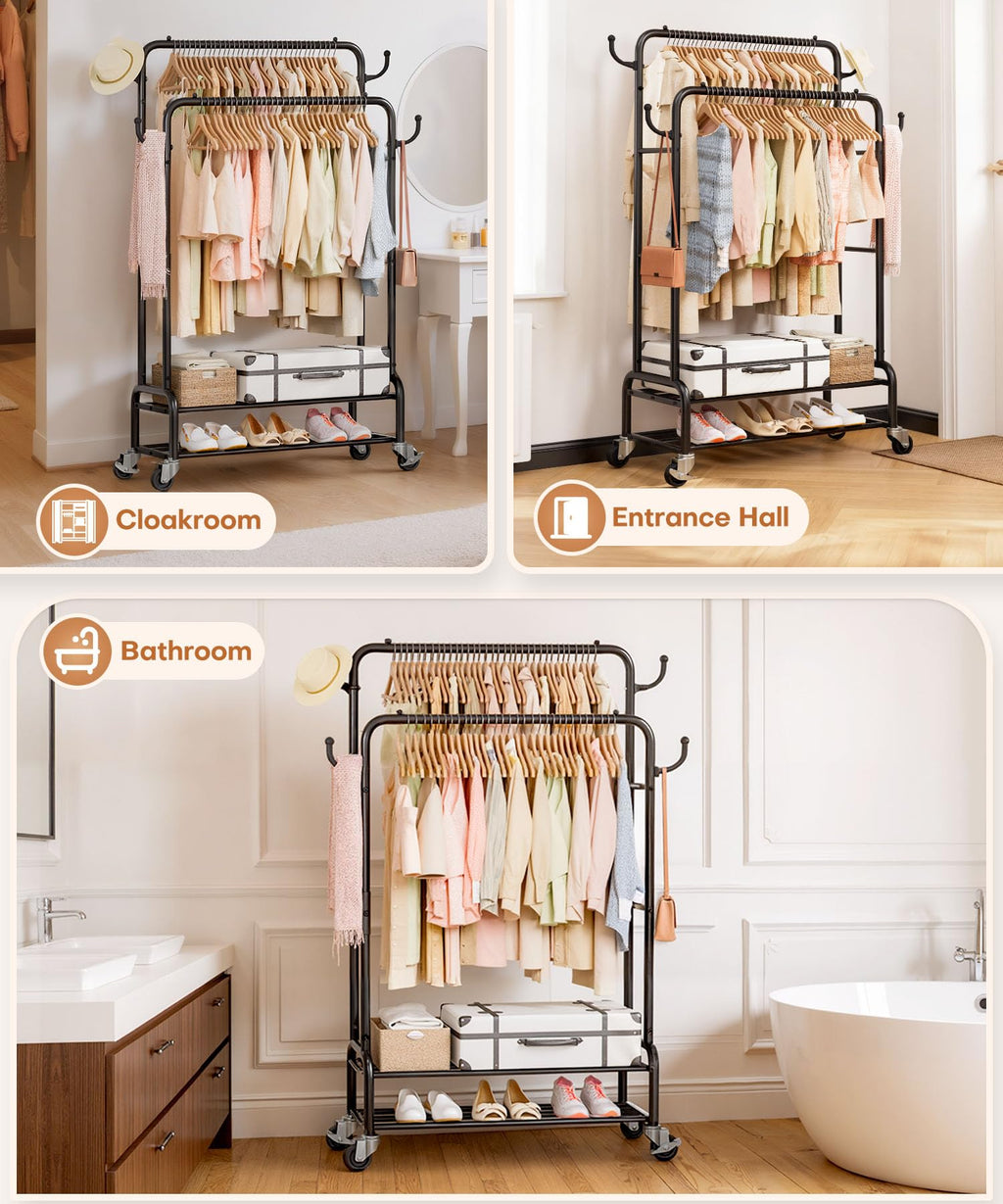 Double Clothes Rack-HS002-Homde