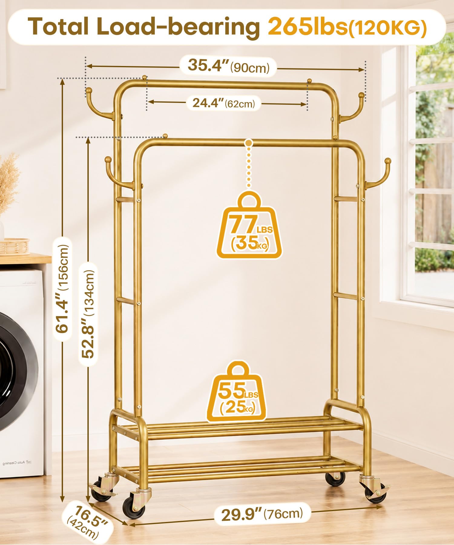 Double Clothes Rack-HS002-Homde