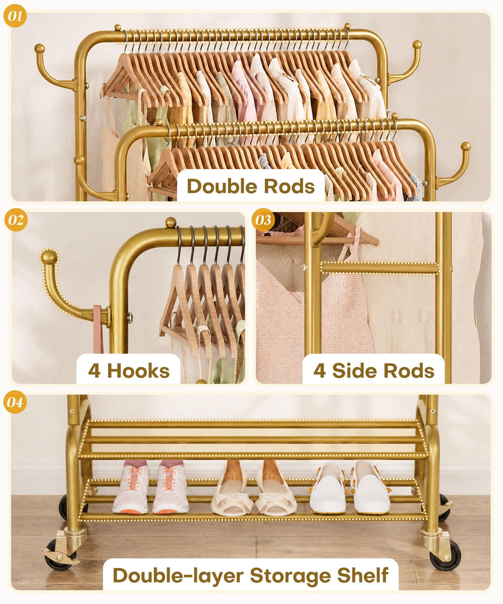 Double Clothes Rack-HS002-Homde