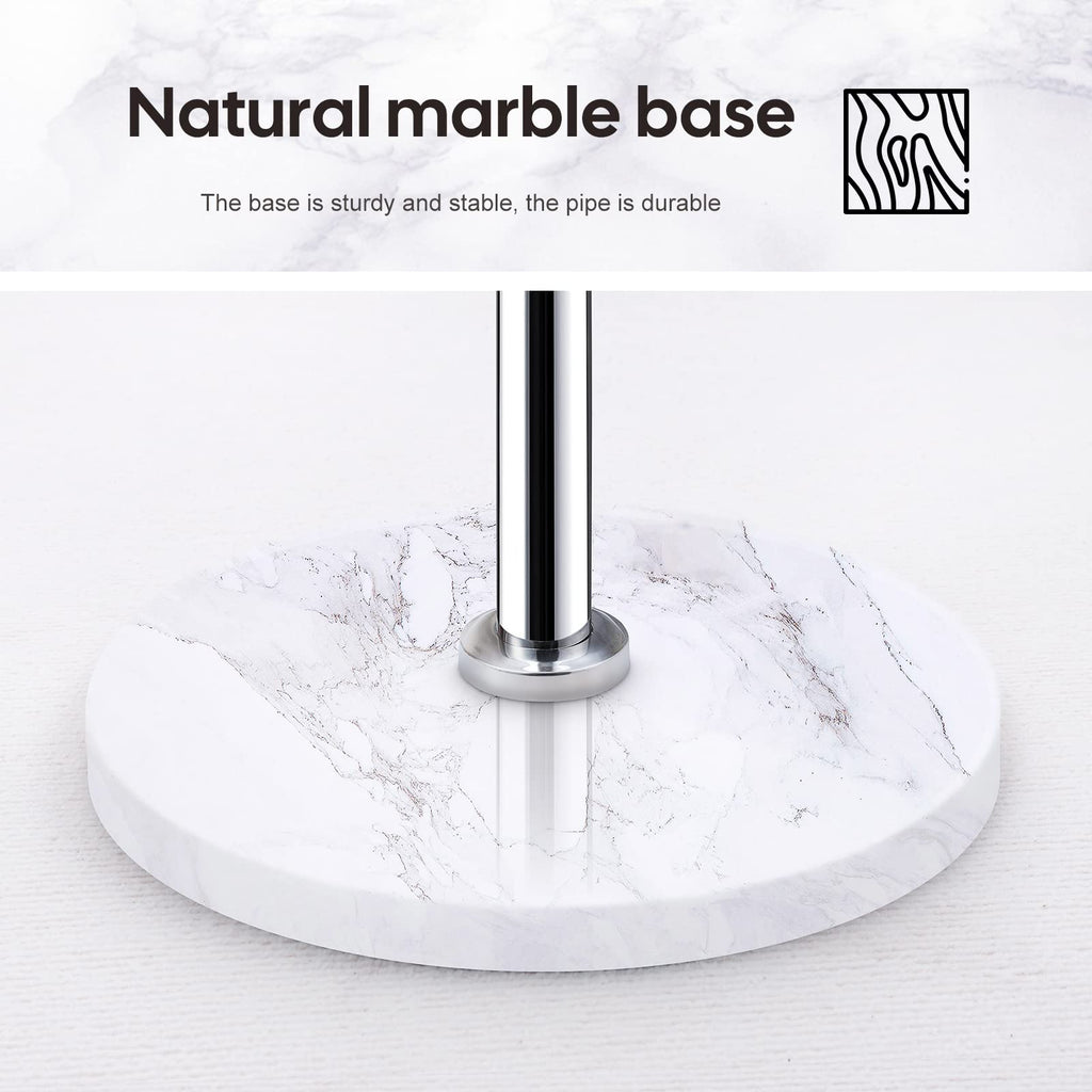 Homde Metal Coat Rack Stand with Natural Marble Base and 8 Hooks-Homde