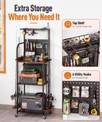 Homde Fishing Rod Holder with Wheels, 12-Rod Garage Storage Rack-Homde