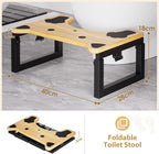 Homde Foldable Toilet Stool with 3 Adjustable Heights and Non-Slip Feet-Homde