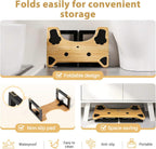 Homde Foldable Toilet Stool with 3 Adjustable Heights and Non-Slip Feet-Homde