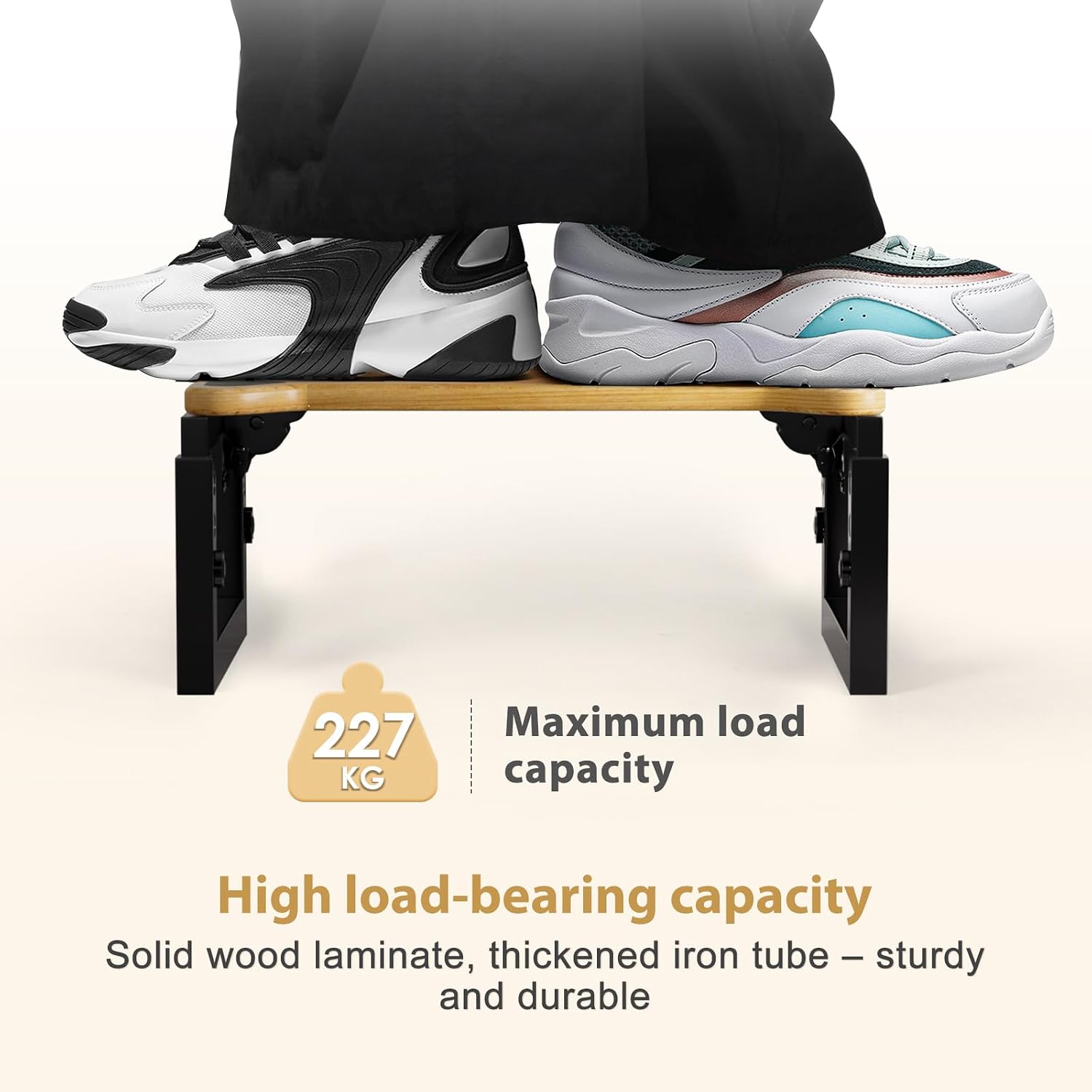 Homde Foldable Toilet Stool with 3 Adjustable Heights and Non-Slip Feet-Homde