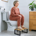 Homde Foldable Toilet Stool with 3 Adjustable Heights and Non-Slip Feet-Homde