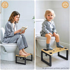 Homde Foldable Toilet Stool with 3 Adjustable Heights and Non-Slip Feet-Homde