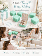 Homde 6-Pack Travel Jewelry Cases for Bridesmaids and Gifts-Homde