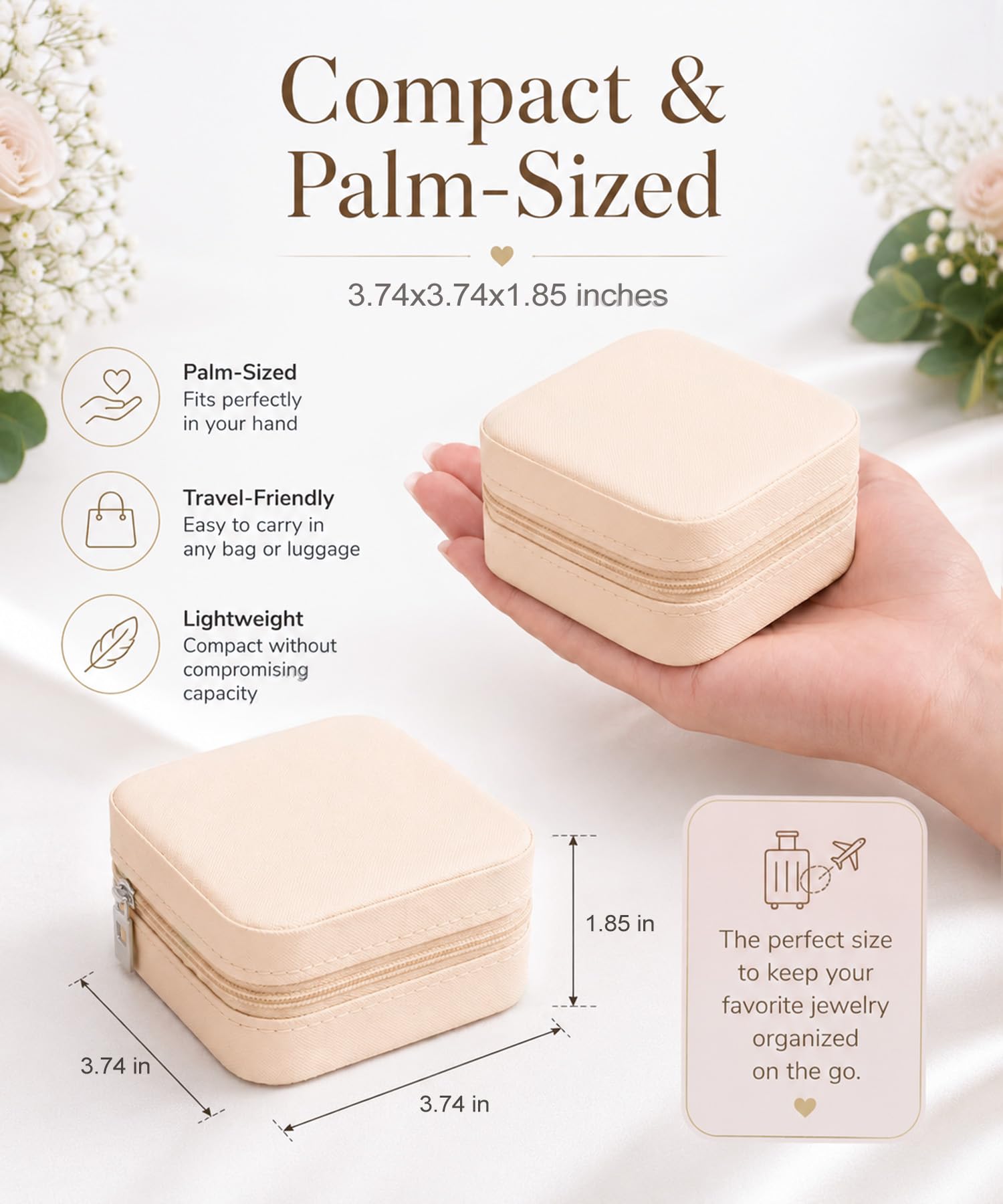 Homde 6-Pack Travel Jewelry Cases for Bridesmaids and Gifts-Homde