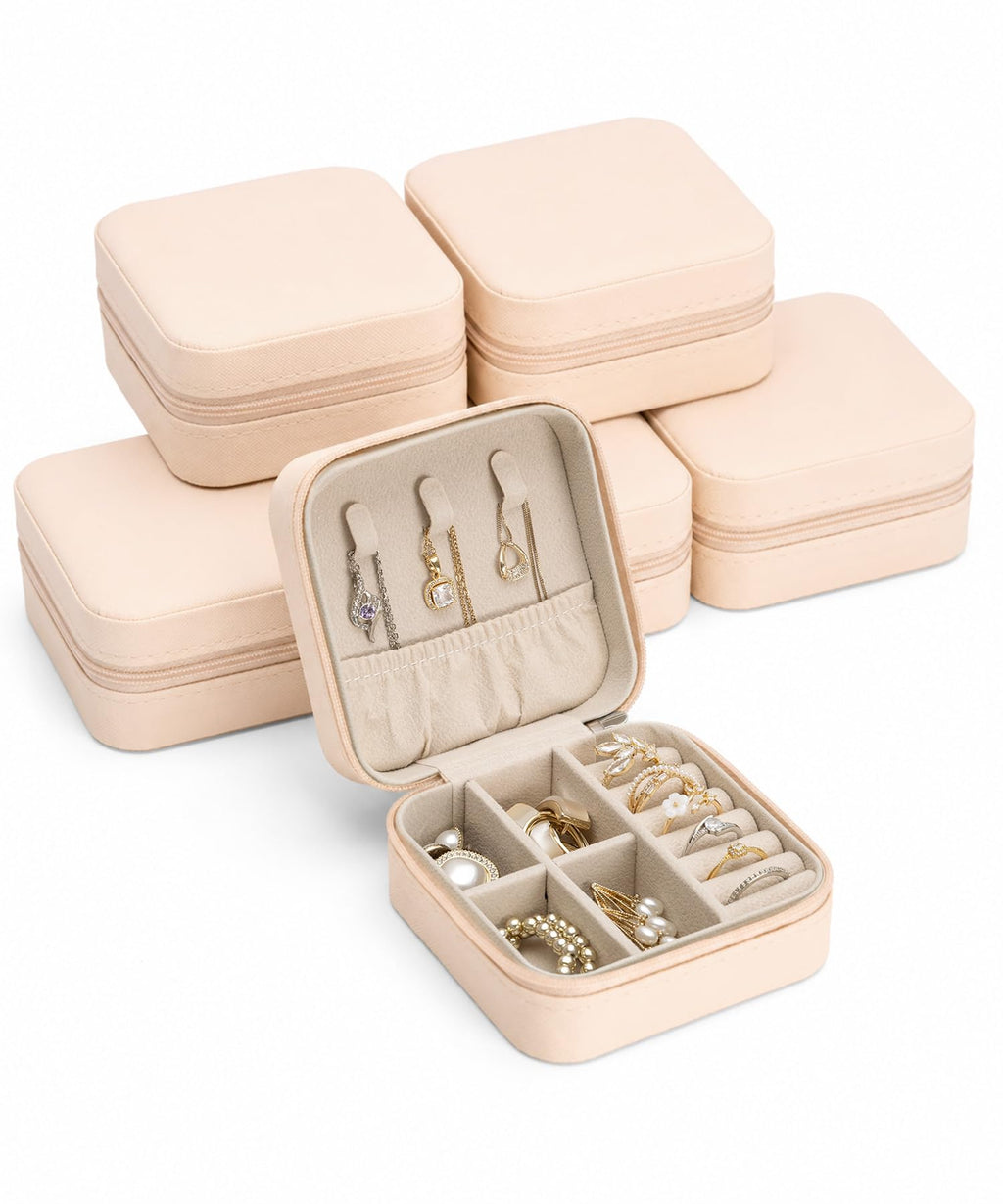 Homde 6-Pack Travel Jewelry Cases for Bridesmaids and Gifts-Homde