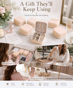 Homde 6-Pack Travel Jewelry Cases for Bridesmaids and Gifts-Homde