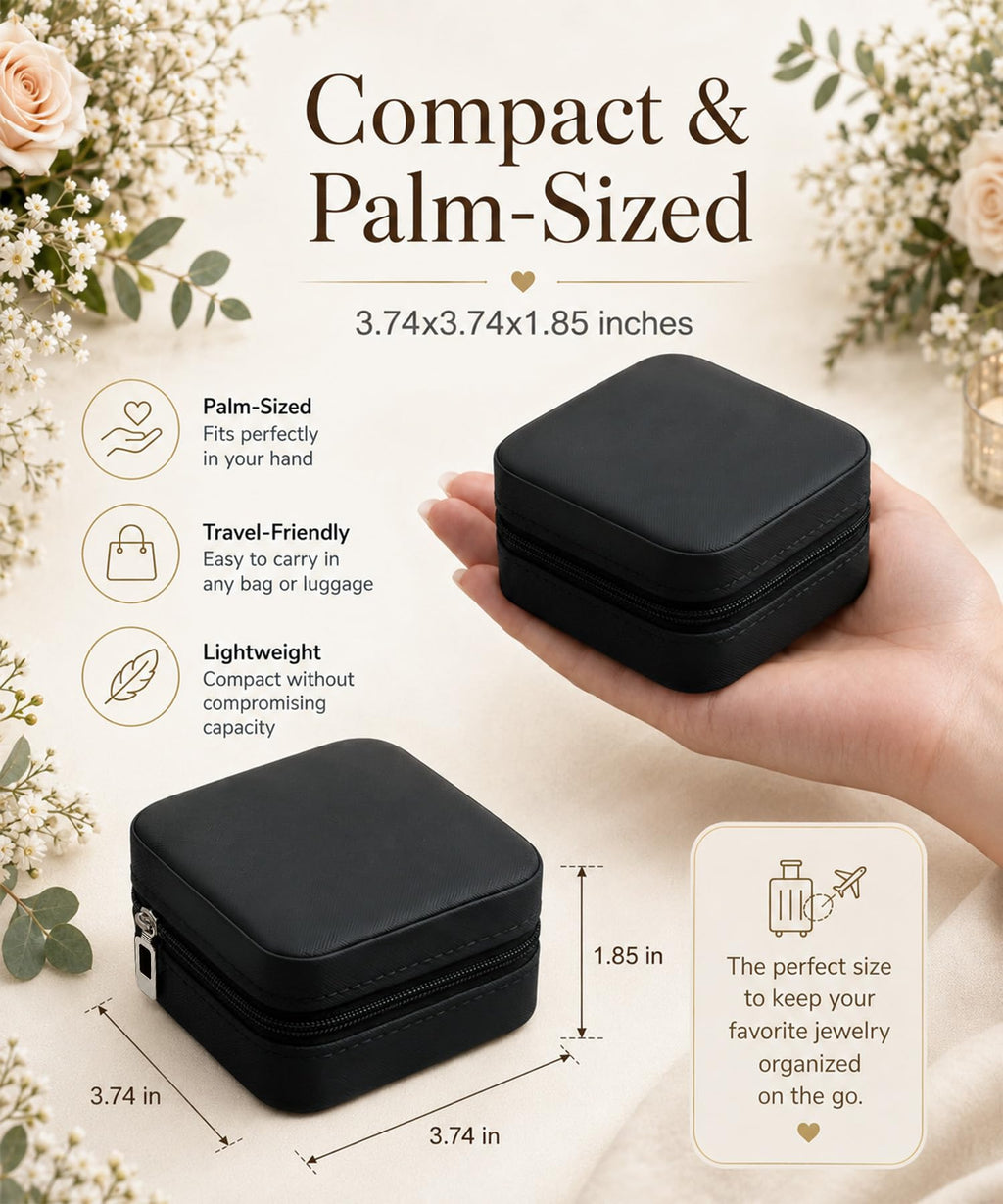 Homde 6-Pack Travel Jewelry Cases for Bridesmaids and Gifts-Homde