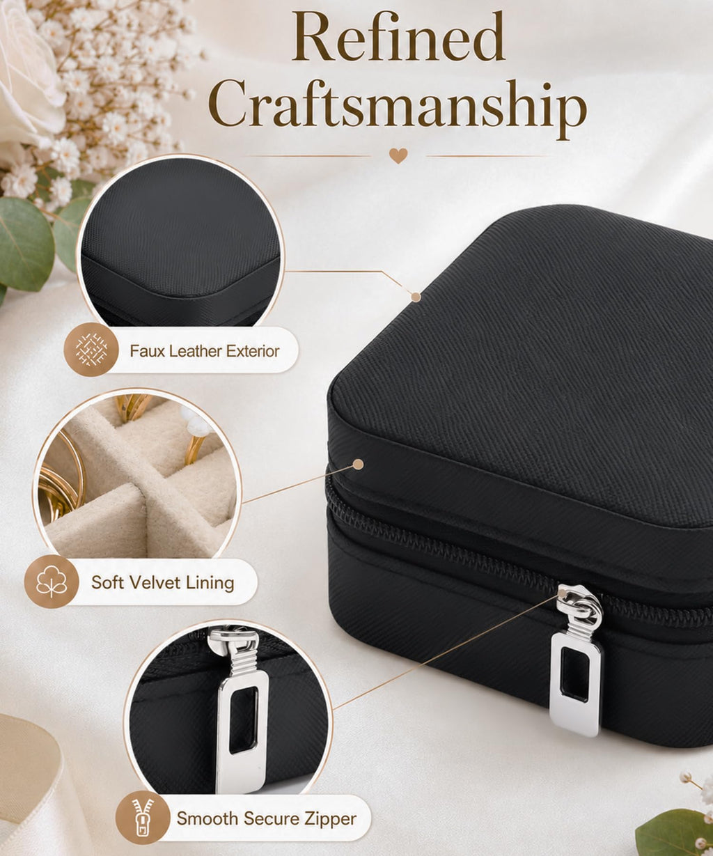 Homde 6-Pack Travel Jewelry Cases for Bridesmaids and Gifts-Homde