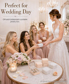 Homde 6-Pack Travel Jewelry Cases for Bridesmaids and Gifts-Homde