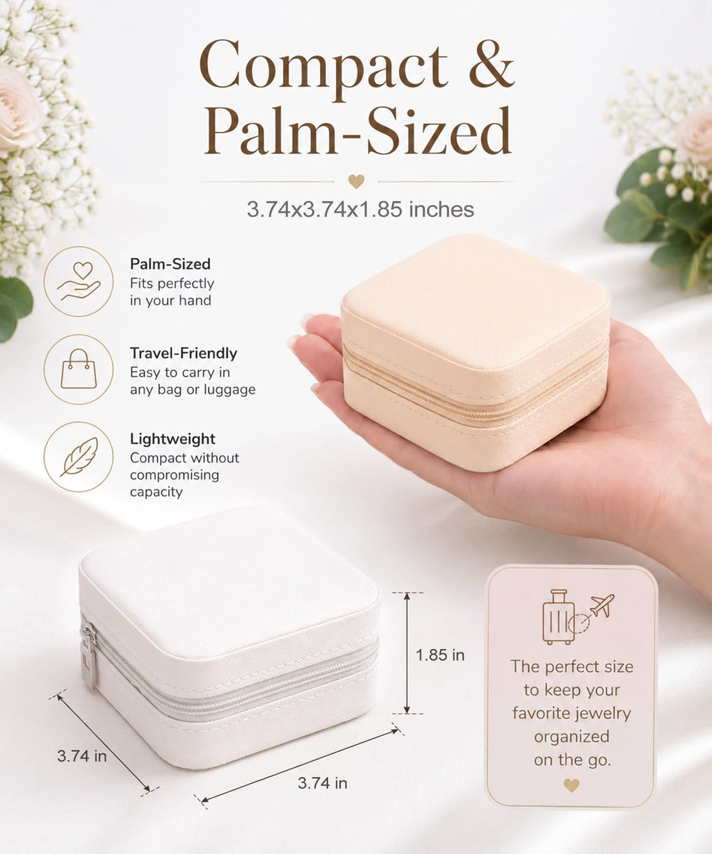 Homde 6-Pack Travel Jewelry Cases for Bridesmaids and Gifts-Homde