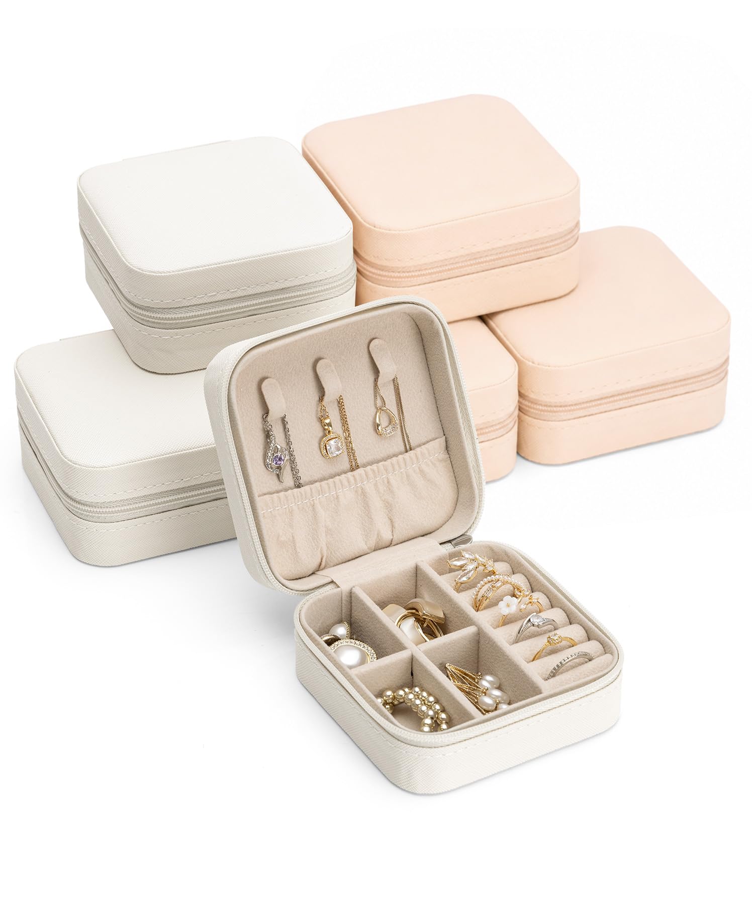 Homde 6-Pack Travel Jewelry Cases for Bridesmaids and Gifts-Homde
