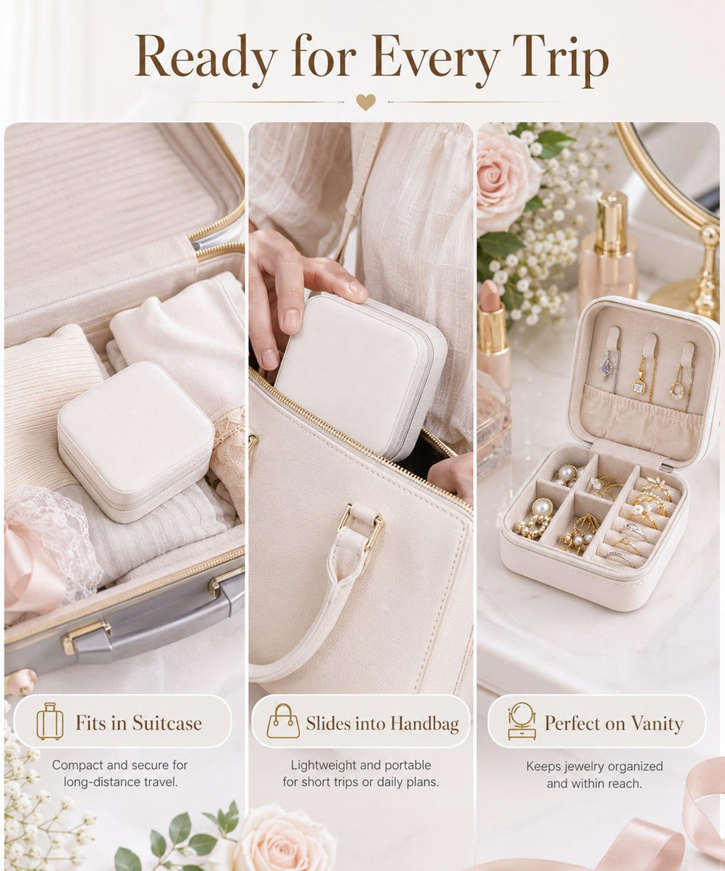 Homde 6-Pack Travel Jewelry Cases for Bridesmaids and Gifts-Homde